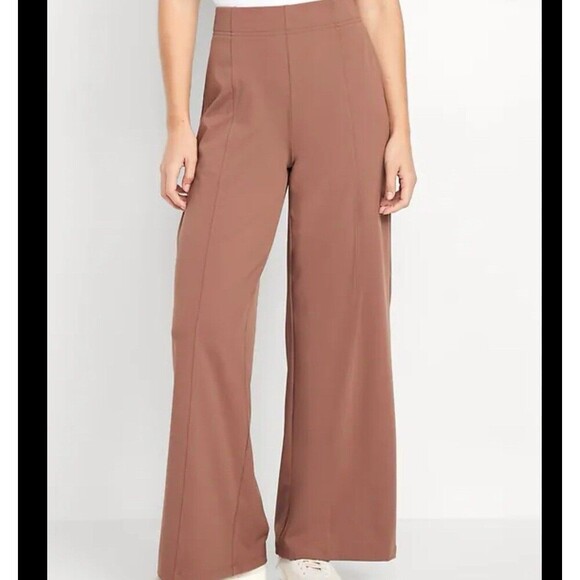 Old Navy Pants - Old Navy Active Pants Womens XL TALL Brown High Rise Wide Leg Powersoft Comfort